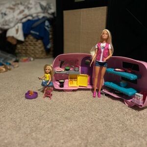 Barbie Pink and Yellow Doll Set with Accessories